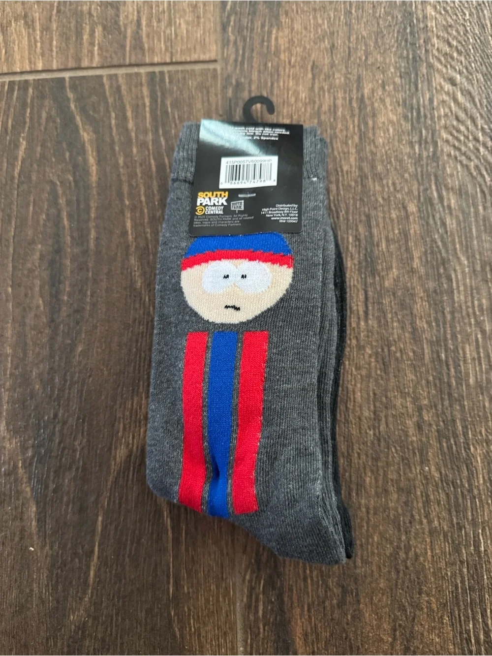 South Park Character Crew Socks with Blue & Yellow Accents 2 pk